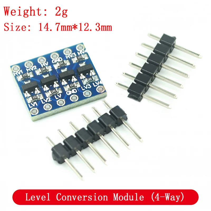 2 Channel 4 8 way IIC I2C UART SPI TTL Logic Level Converter Bi-Directional Module 5V to 3.3V For Arduino Compatible Breadboard