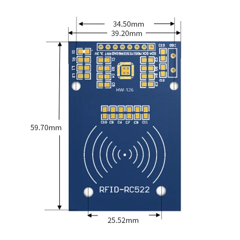 MFRC-522 RC522 RFID RF card sensor module to send S50 Fudan card, keychain watch nmd raspberry pi