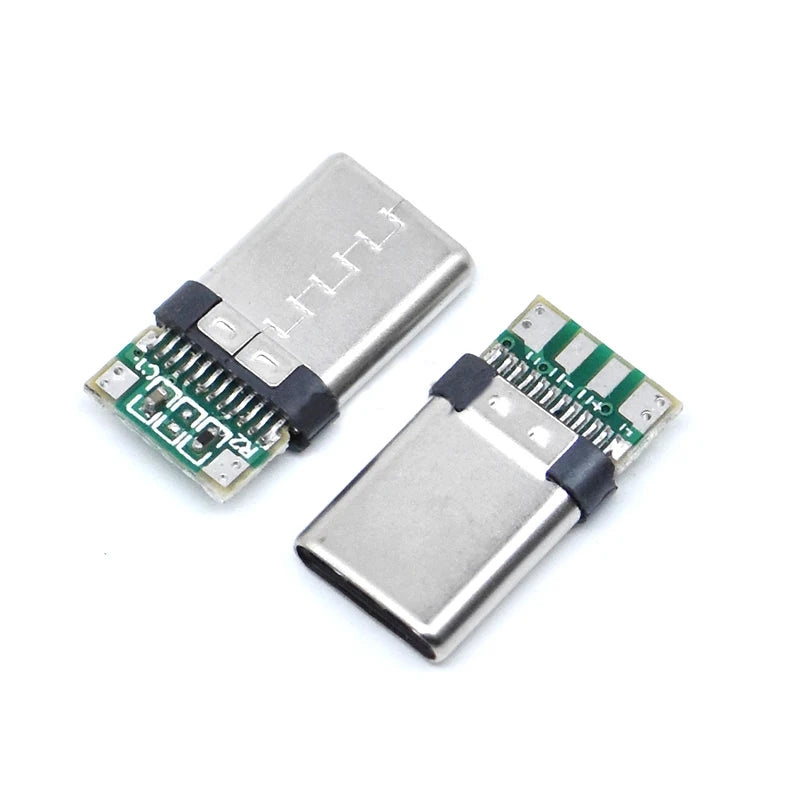 10pcs USB 3.1 Type-C Connector 24 Pins Male / Female Socket Receptacle Adapter to Solder Wire & Cable 24 Pins Support PCB Board
