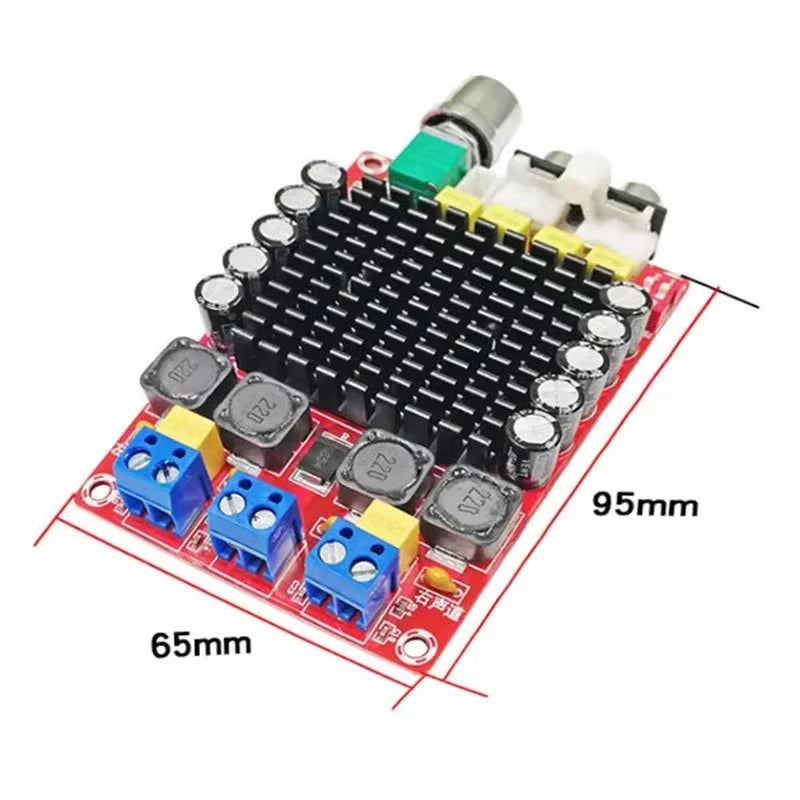 1pcs XH-M510 High Power Digital Amplifier Board 100Wx2 Overheat Protection TDA7498 Audio Stereo Amplifier Board DC14-34V