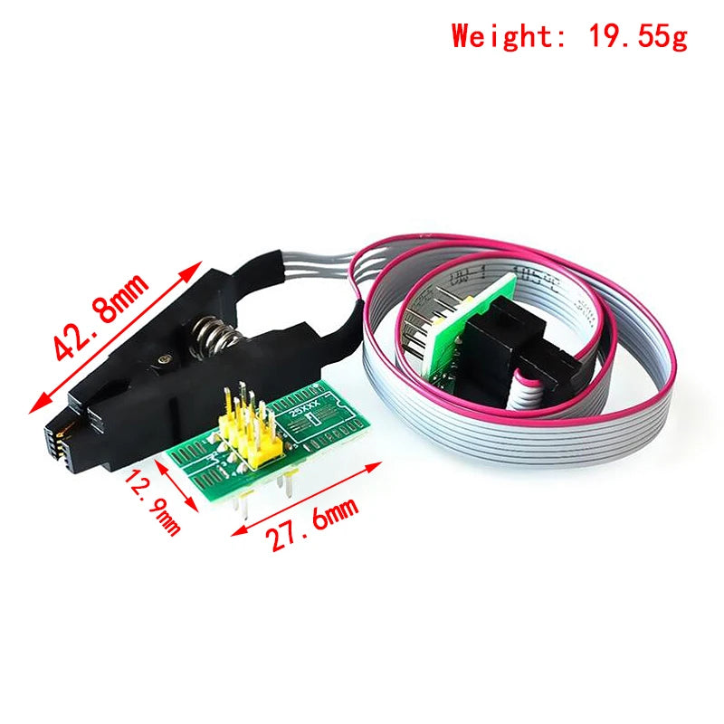 CH341A XTW100 24 25 Series EEPROM Flash BIOS CH341 USB Programmer Module + SOIC8 SOP8 Test Clip For EEPROM 93CXX / 25CXX / 24CXX