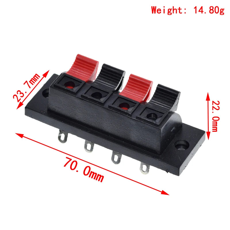 2 4 6 Way Spring Push Release Connector Speaker Terminal Strip Block