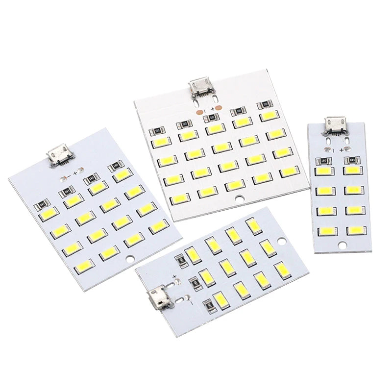high quality 5730 smd 5V 430mA~470mA White Mirco Usb 5730 LED lighting panel USB mobile light Emergency light night light