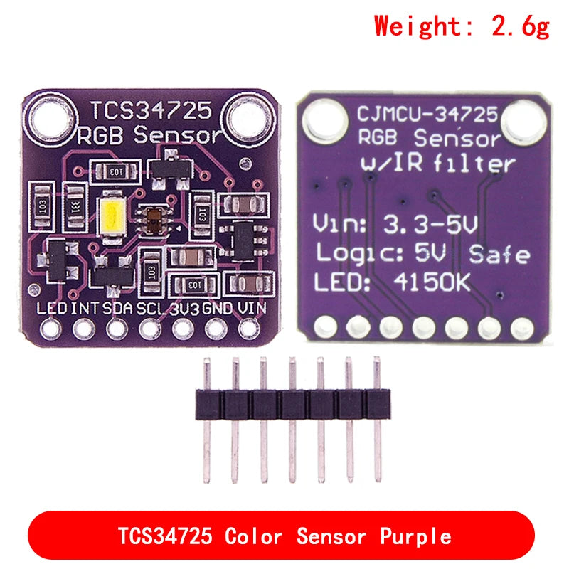 TCS34725 Color Sensor Recognition Module RGB Development Board IIC For Arduino STM32