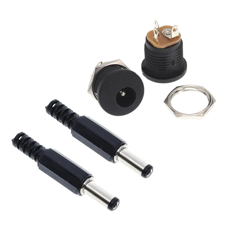 10Pcs DC-022 5.5-2.1 / 5.5 x 2.1mm DC Power Socket/ DC Connector Panel Mounting DC022