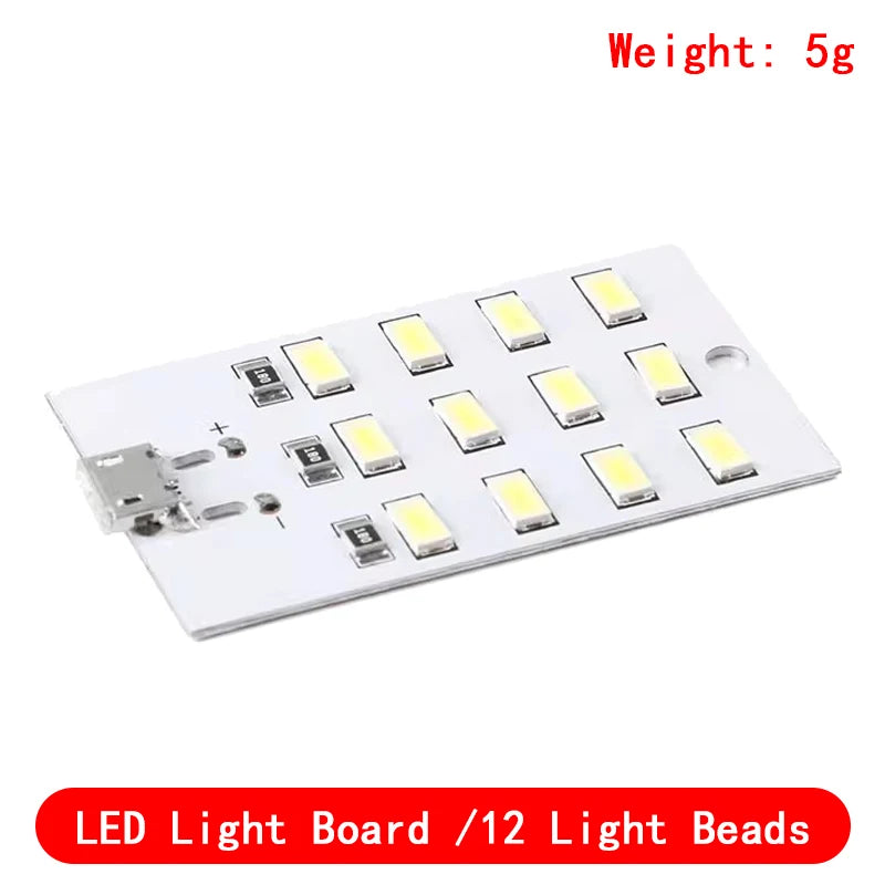 high quality 5730 smd 5V 430mA~470mA White Mirco Usb 5730 LED lighting panel USB mobile light Emergency light night light