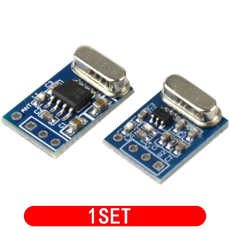 1Set 2Pcs 433MHZ Wireless Transmitter Receiver Board Module SYN115 SYN480R ASK/OOK Chip PCB for arduino