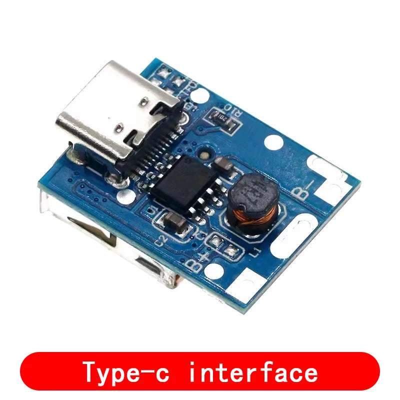 5pcs/lot 5V Boost Converter Step-Up Power Module Lithium Battery Charging Protection Board LED Display USB For DIY Charger 134N3P TYPE-C