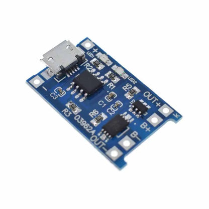5pcs Micro USB 5V 1A 18650 TP4056 Lithium Battery Charger Module Charging Board With Protection Dual Functions 1A Li-ion