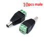 10PCS/LOT DC Connector Power Jack Plug Adapter 5 Pairs 12V 5A Male+Female 2.1 X 5.5MM Power Connector for CCTV Camera Led Strip