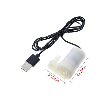 Mute Mini Micro Motor de La Bomba Sumergible Bombas De Agua DC 3-5 V 70-120L/H unidad USB