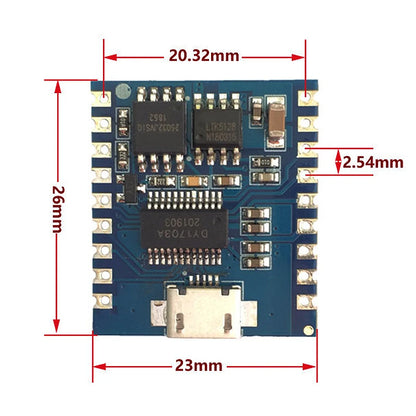 MP3 Player Module Voice Module 4MB Voice Playback IO Trigger Serial Port Control USB Download FLash DY-SV17F