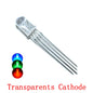 20pcs 5mm RGB LED Common Cathode / Common Anode Tri-Color Emitting Diodes f5 RGB Diffused / Transparent Highlight for arduino