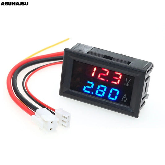 0.28 inches led DC0-100V 10A Digital Voltmeter Ammeter 2 in1 Multimeter 12V/24V Voltage Ampere Meter Volt Amp Gauge Panel Dual Display