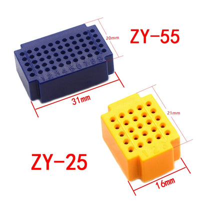 7pcs/1set ZY-25/55 ZY25 mini mini solderless breadboard PCB board test board solder Free