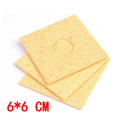 10pcs Replacement Sponges Soldering Iron Cleaner Solder Tip Cleaning Pad Cleaning Sponge Yellow