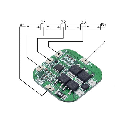 4S 14.8V / 16.8V 20A peak li-ion BMS PCM battery protection board bms pcm for lithium LicoO2 Limn2O4 18650 li battery
