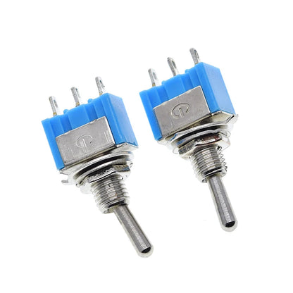2pcs DIY Toggle Switch ON-OFF-ON / ON-OFF 3Pin 3 Position Latching MTS-103 MTS-102 AC 125V/6A 250V/3A Power Button Switch Car