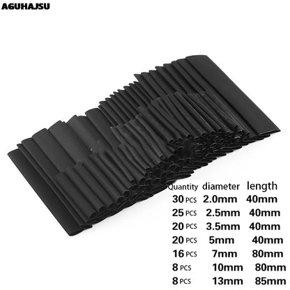 127Pcs / 328Pcs Car Electrical Cable Tube kits Heat Shrink Tube Tubing Wrap Sleeve Assorted 8 Sizes Mixed Color
