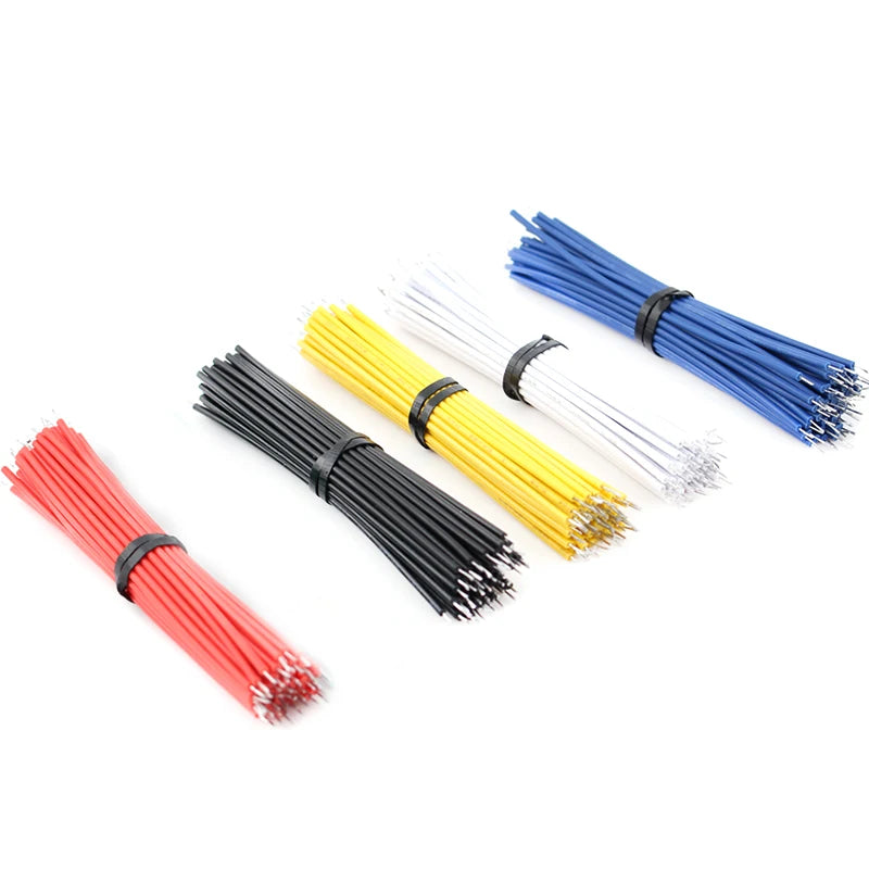 100PCS 20CM Color Flexible Two Ends Tin-plated Breadboard Jumper Cable Wires