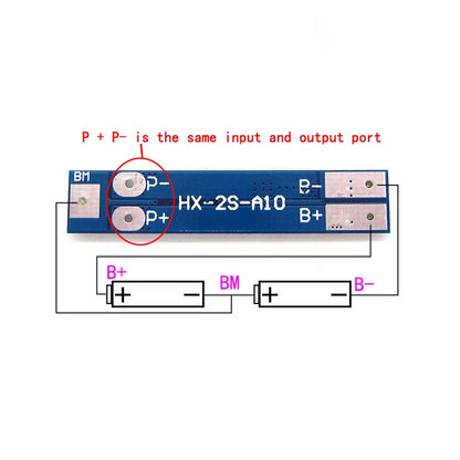 2S 7.4V 8A Li-ion 18650 Lithium Battery Charger Protection Board 8.4V Overcurrent Overcharge / Overdischarge Protection