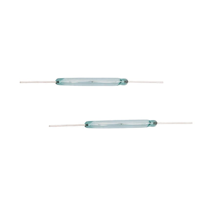 10Pcs 4*28mm Magnetic Reed Switch Sensor Normally Open DIY Green Glass 4x28MM NO Original Contact Induction