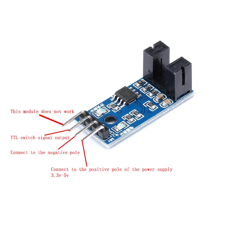 Speed Sensor Module Tacho Sensor Slot-type Optocoupler Tacho-generator Counter Module for arduino 51 AVR PIC 3.3V-5V Diy Kit