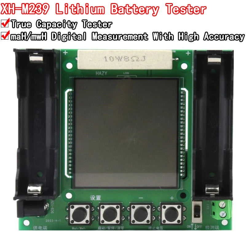 XH-M239 Lithium Battery 18650 True Capacity Tester Module MaH/mwH Digital Measurement High Precision Monitor DC 5V-12V
