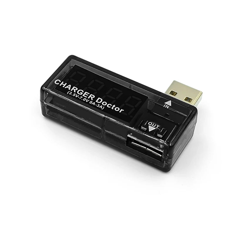 Digital USB Mobile Power charging current voltage Tester Meter Mini USB charger doctor voltmeter ammeter Turn transparent