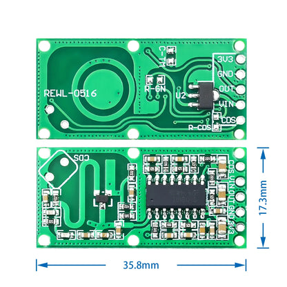 5PCS/LOT RCWL-0516 microwave radar sensor module Human body induction switch module Intelligent sensor