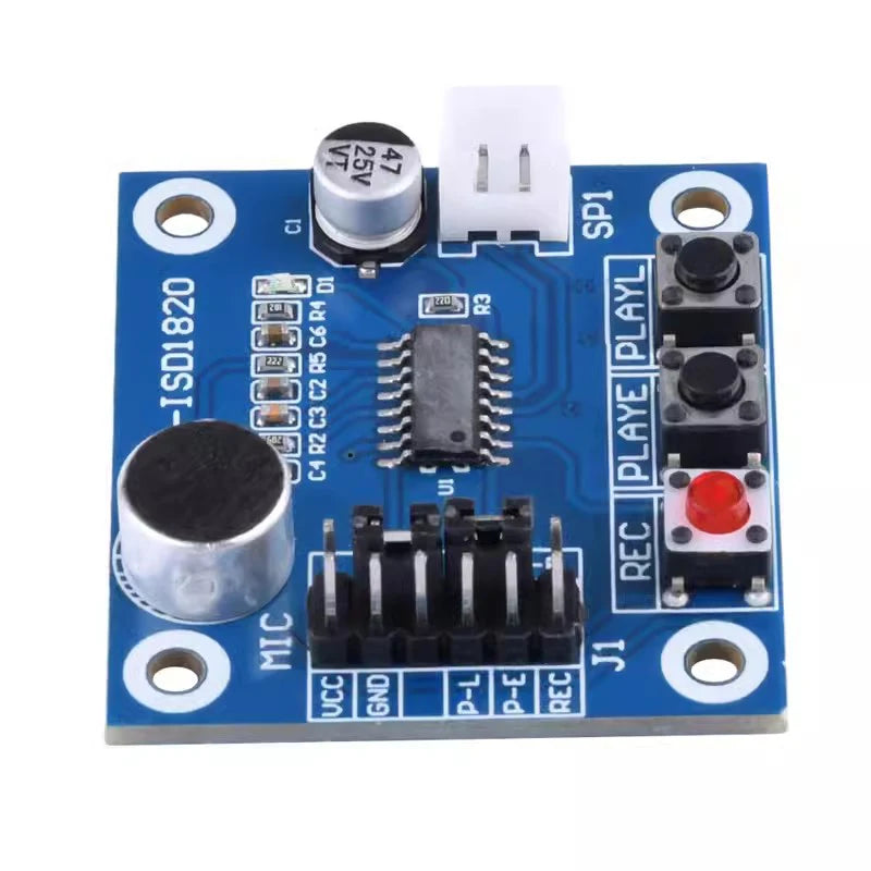 Modulo di registrazione ISD1820 modulo vocale scheda vocale scheda modulo telefono con microfoni + altoparlante