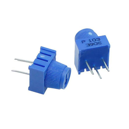 5PCS 3386P 3386P-1-103 10K 1k 2k 5k 10k 20k 50K 100K 200K 500K 1M Through Hole Trimmer Potentiometer Cermet Turn Top Adjustment
