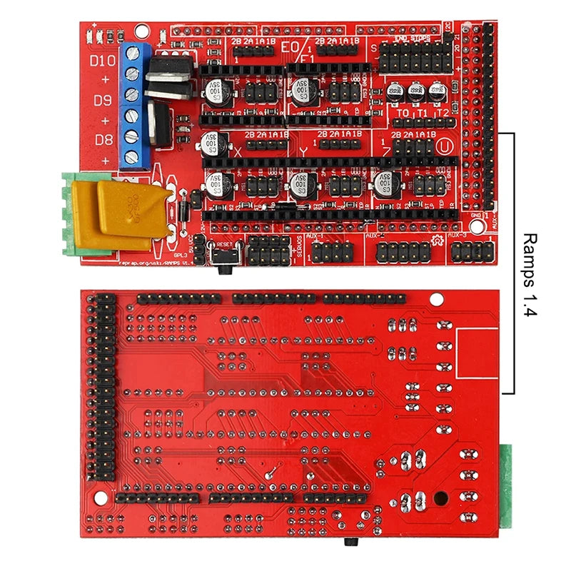 RAMPS 1.4 1.5 1.6 Panel Part Motherboard 3D Printers Parts Shield Red Black Controls