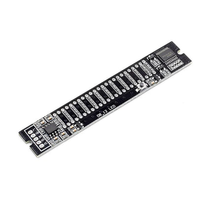 Mini Dual 12-bit LED Music Level Indicator Adjustable Light Speed VU Meter Stereo Amplifier Board with AGC Mode