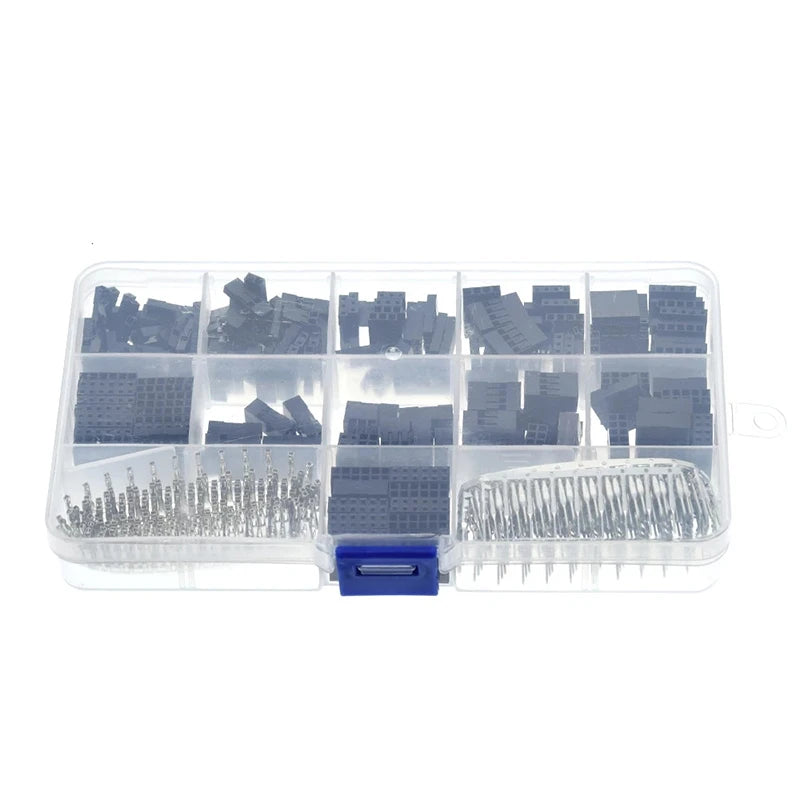 620PCS 2.54mm Terminal Connector pitch Cable Jumper Wire Pin Header Housing Kit Male Crimp Pins+Female Pin Dupont Connector
