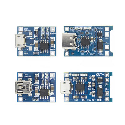 5pcs Micro USB 5V 1A 18650 TP4056 Lithium Battery Charger Module Charging Board With Protection Dual Functions 1A Li-ion