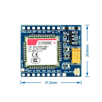 5V 3.3V SIM800C GSM GPRS Electronic PCB Board Module TTL Development Board IPEX With Bluetooth TTS STM32 For Arduino C51