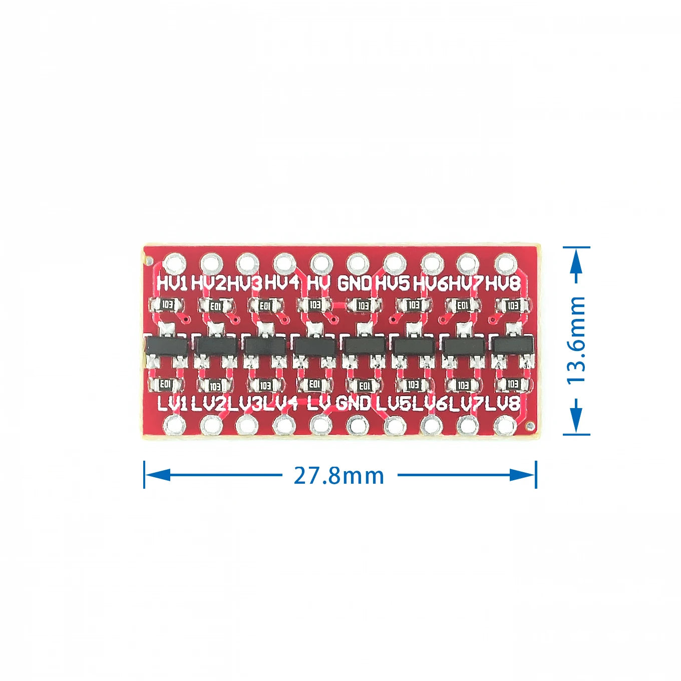 I2C IIC 8 Channel Logic Level Converter Module Bi-Directional Module  Step Up 3.3V To 5V