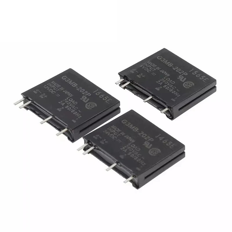 1Pcs 5V 12V 24V DC-AC Solid State Relay Module G3MB-202P G3MB 202P PCB SIP SSR AC 240V 2A Snubber Circuit Resistor Relay Switch