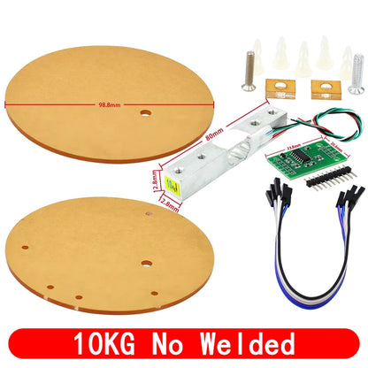 Digital Load Cell Weight Sensor HX711 AD Converter Breakout Module 5KG 10KG Portable Electronic Kitchen Scale for Arduino Scale