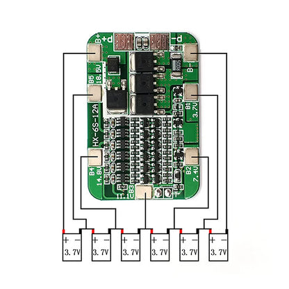 6S 15A 24V PCB BMS Protection Board For 6 Pack 18650 Li-ion Lithium Battery Cell Module New Arrival