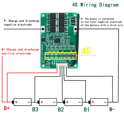 4S/5S/6S/7S BMS 16.8V 21V 20A 18650 Li-ion Lmo Ternary Lithium Battery Charger Protection Board With Balance