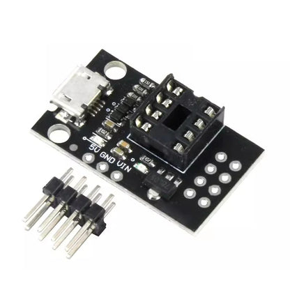 Pluggable Development Board For ATtiny13A/ATtiny25/ATtiny45/ATtiny85 Programming Editor Micro Usb Power Connector