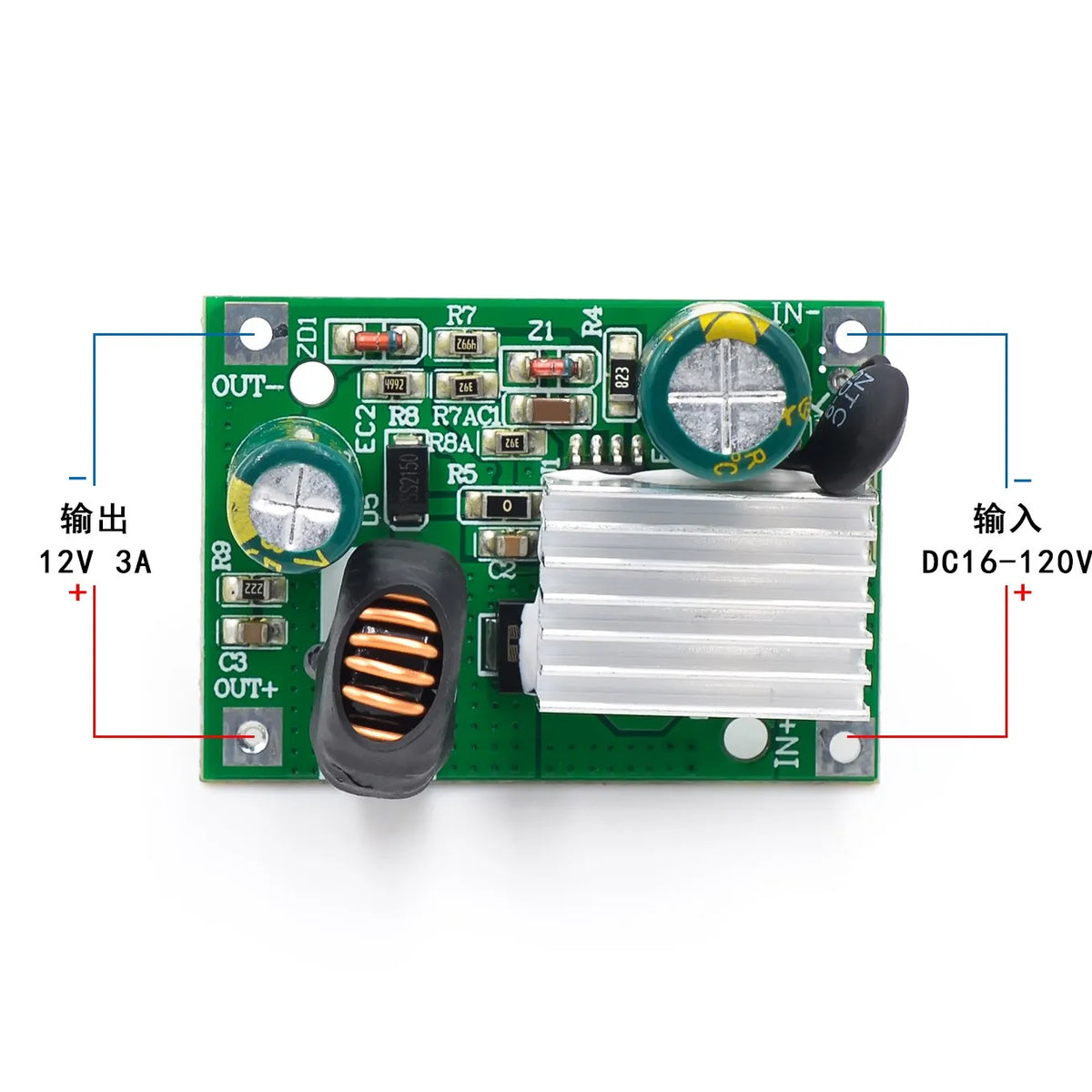DC 9V 12V 24V 36V 48V 72V 84V 120V to 5V 3A Step Down Module Power Supply dc dc converter Buck Converter step up converte