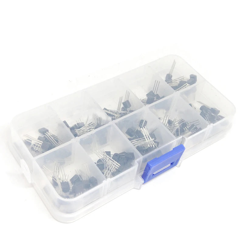 BC337 BC327 2N2222 2N2907 2N3904 2N3906 S8050 S8550 A1015 C1815 10Values*20pcs=200/set Transistors Box Pack Transistor kit TO-92