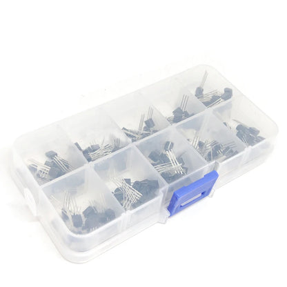BC337 BC327 2N2222 2N2907 2N3904 2N3906 S8050 S8550 A1015 C1815 10Values*20pcs=200/set Transistors Box Pack Transistor kit TO-92