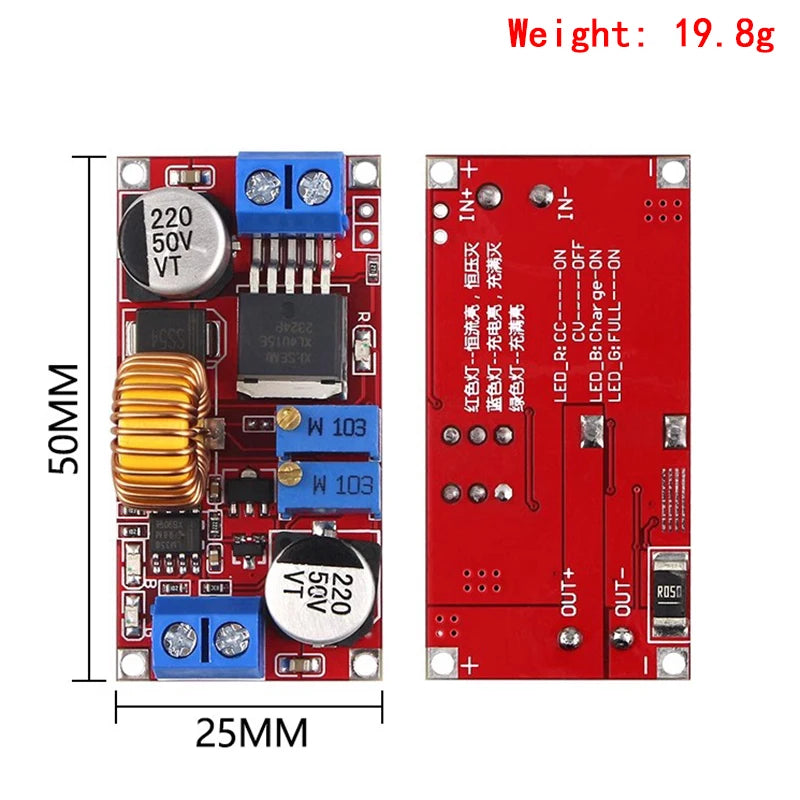 XL4015 5A DC a DC CC CV Batteria al litio Step down Scheda di ricarica Convertitore di potenza a LED Caricatore al litio Modulo step down XL4015 E1