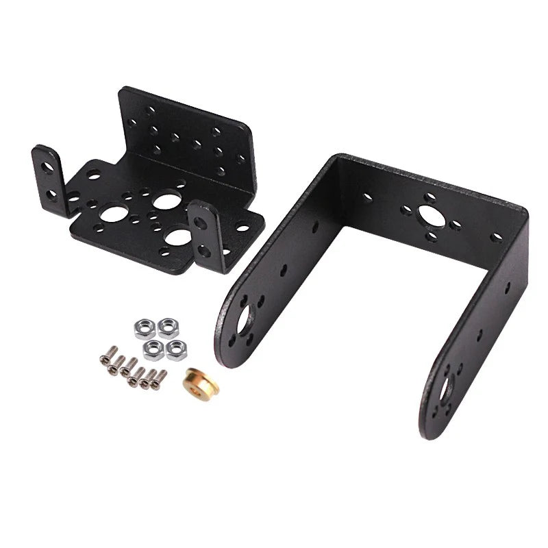 1set 2 DOF Short Pan And Tilt Servos Bracket Sensor Mount Kit For  Compatible MG995 Wholesale Retail