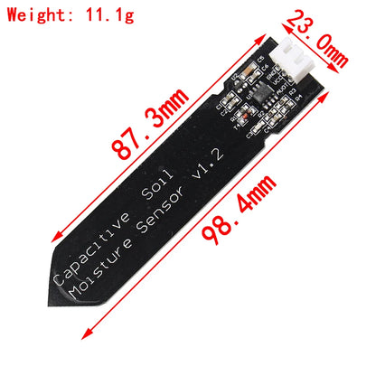 Capacitive Soil Moisture Sensor Module Not Easy to Corrode Wide Voltage Wire 3.3~5.5V Corrosion Resistant W/ Gravity for Arduino