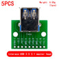 5PCS USB Male Connector / MINI MICRO USB to DIP Adapter female connector 2.54 Connector B Type-C USB2.0 3.0 Female PCB Converter